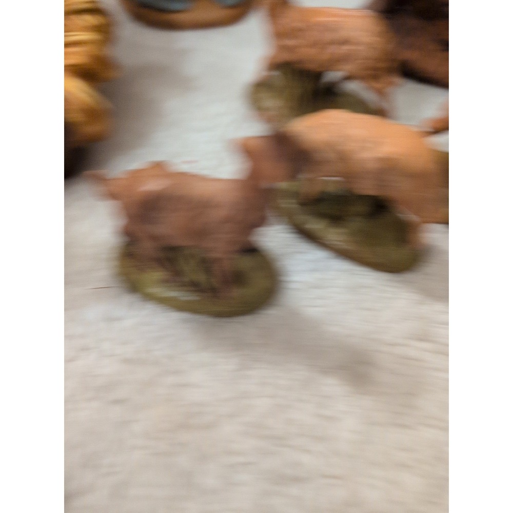 Nativity Set‎ Large 11  Atlantic Mold Porcelain Vintage Baby Jesus Joseph Mary - Picture 7 of 9